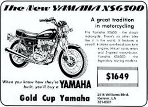 Yamaha XS 650 Werbung (USA)